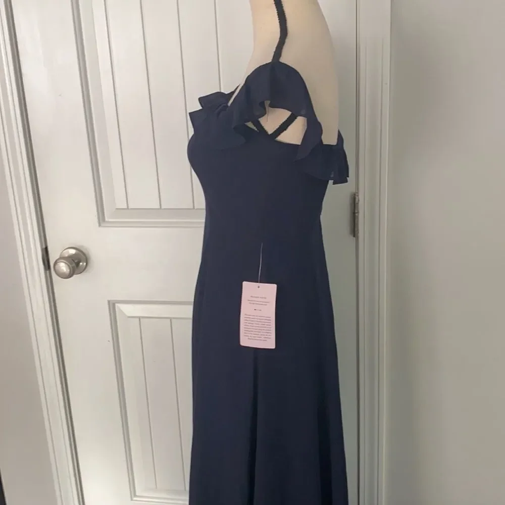NWT BHLDN MACAU WHIPPED NAVY BLUE DRESS SIZE 0